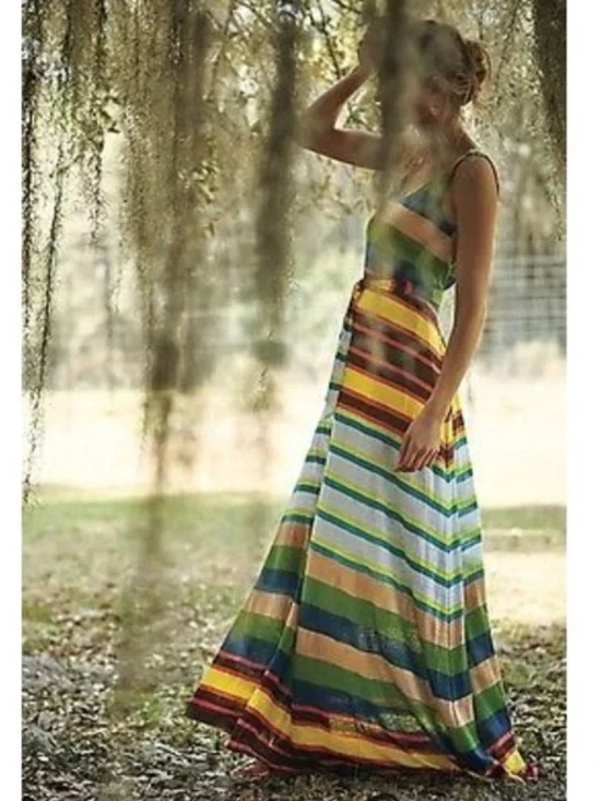 Anthropologie Plenty By Tracy Reese Striped Maxi Dress - Picture 3 of 16